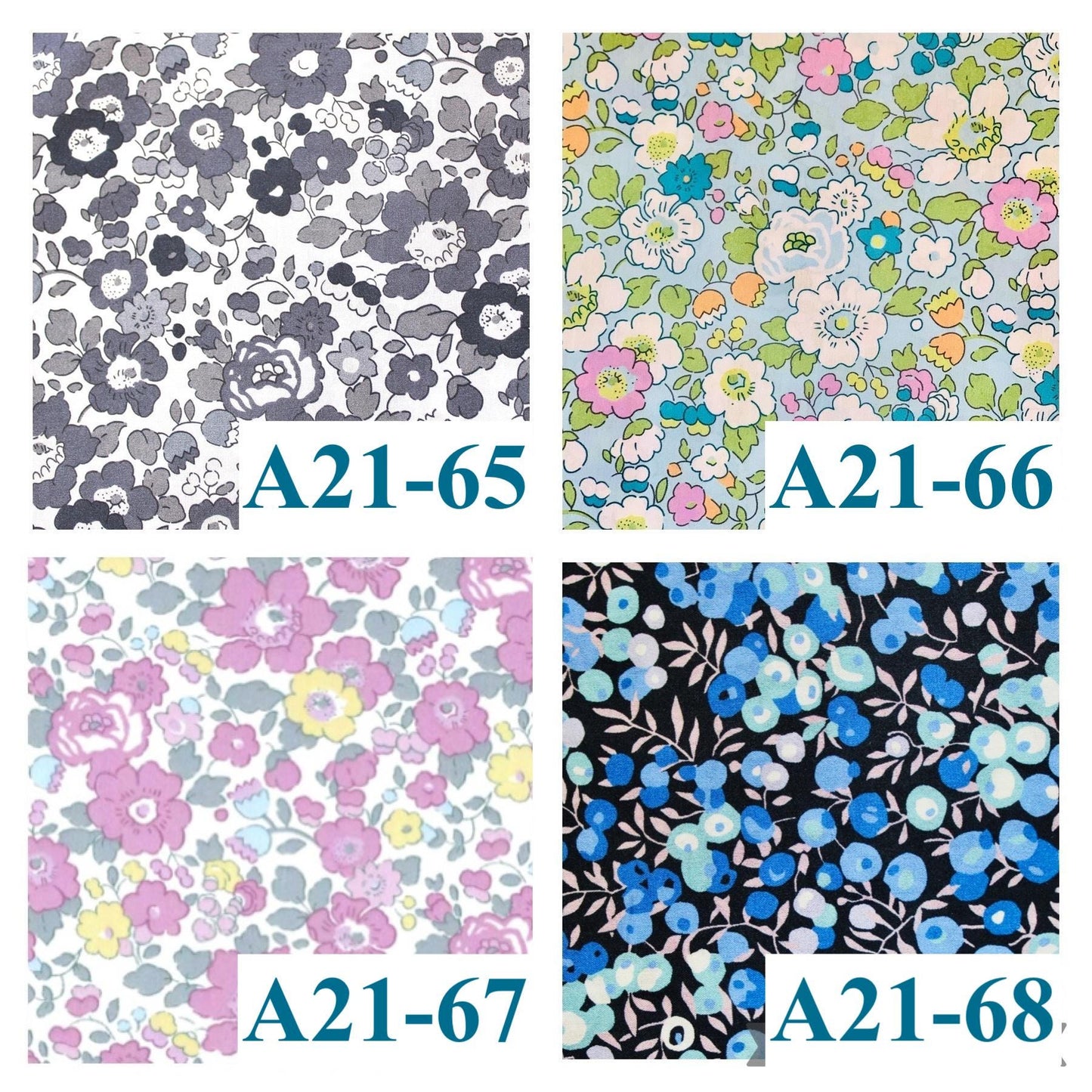 Christmas Liberty London Baby Bib Set: Floral Print, Organic Cotton