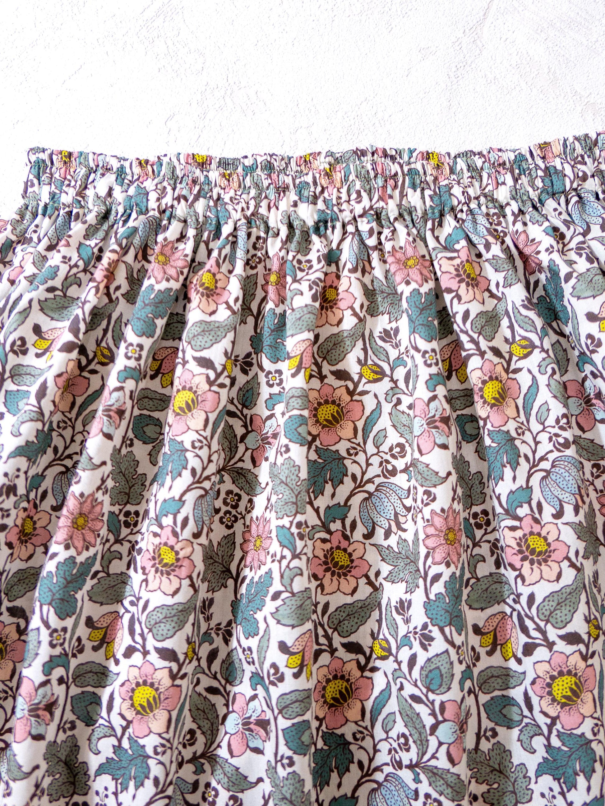Liberty London Floral Skirt, Girls Cotton Tana Lawn A-Line Skirt