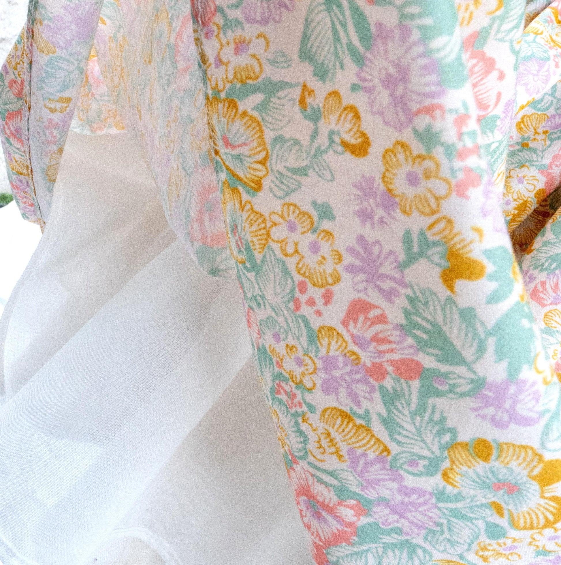 Liberty London Floral Baby Dress, Ruffle Collar, Balloon Sleeves, Size 2Y