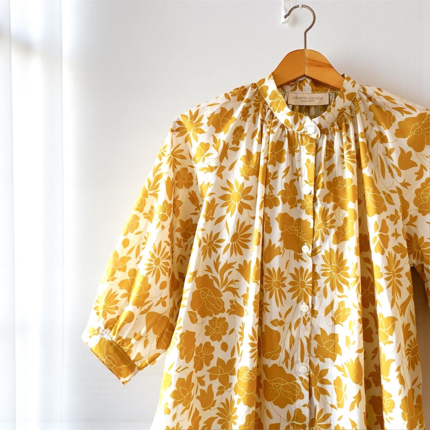 Liberty London Floral Blouse, Mandarin Collar, Tana Lawn Cotton