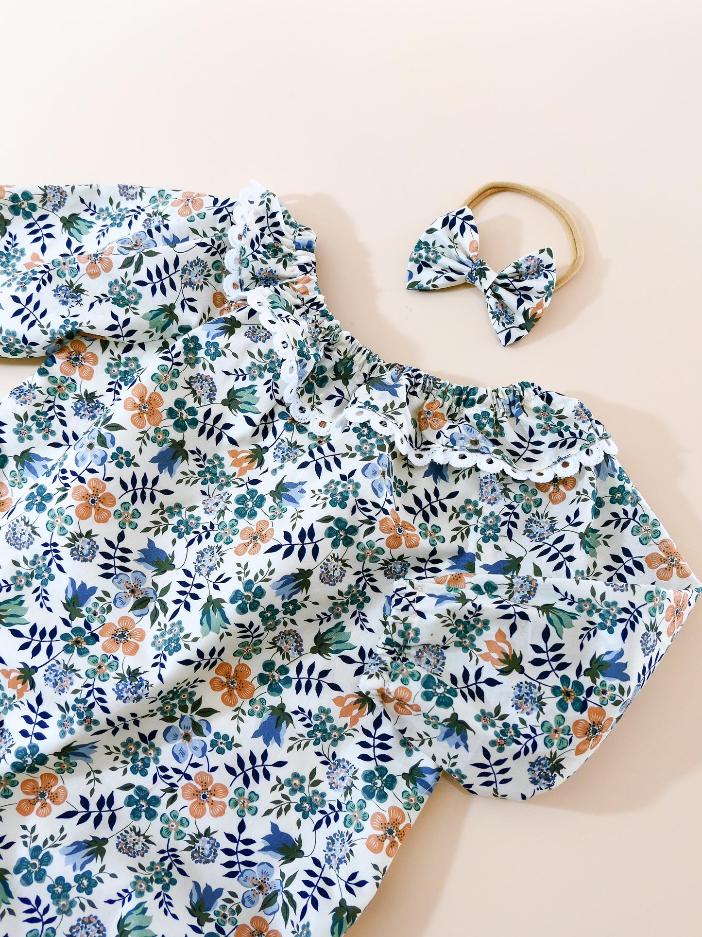 Bubble Long Sleeve Liberty Baby Romper