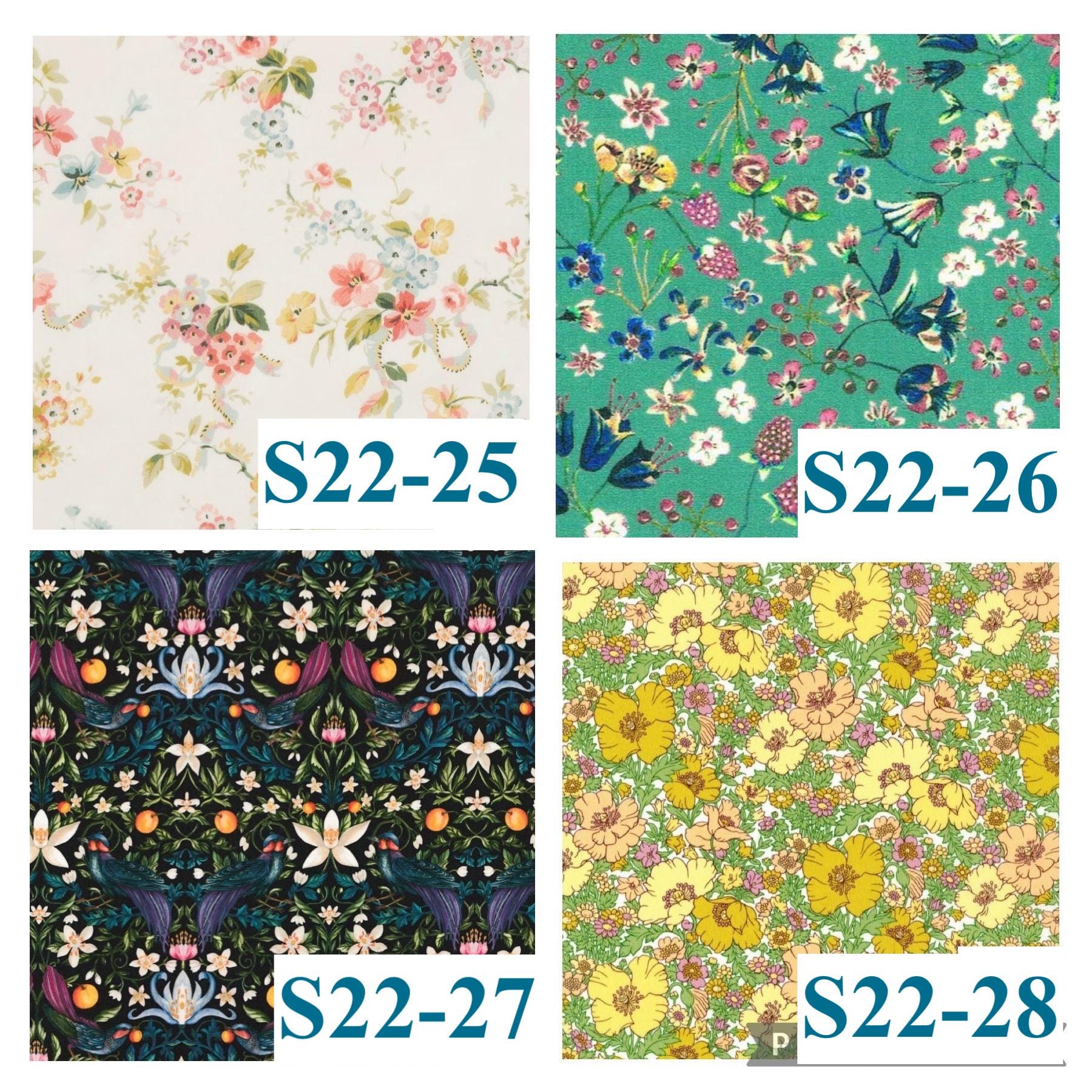 Liberty London Baby Bib Set: Floral Cotton, Organic Cotton