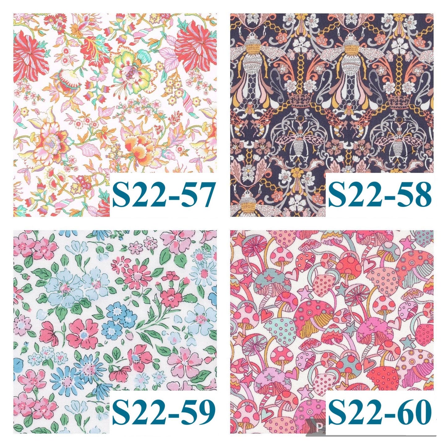 Liberty London Baby Bib Set: Floral Cotton, Organic Cotton