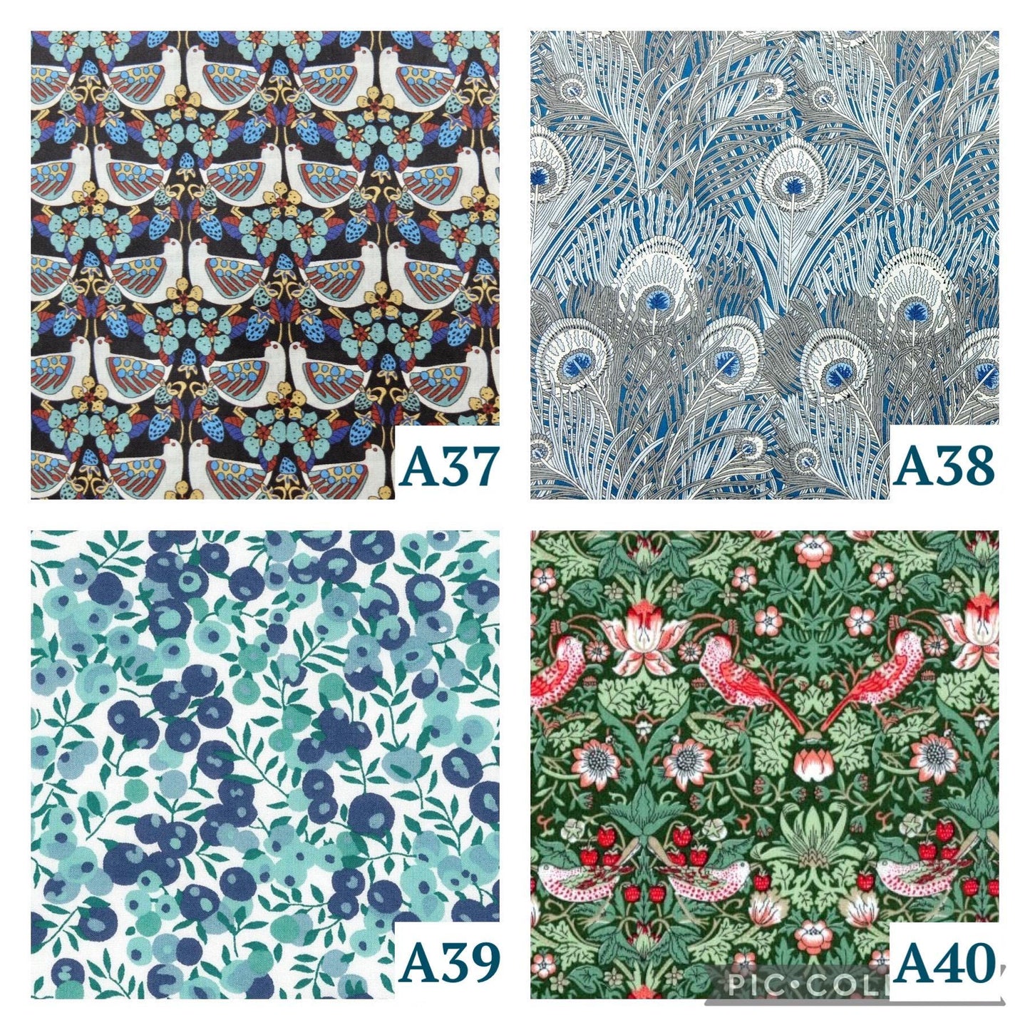 Liberty London Baby Bib Set, Organic Cotton Floral Dribble Bibs