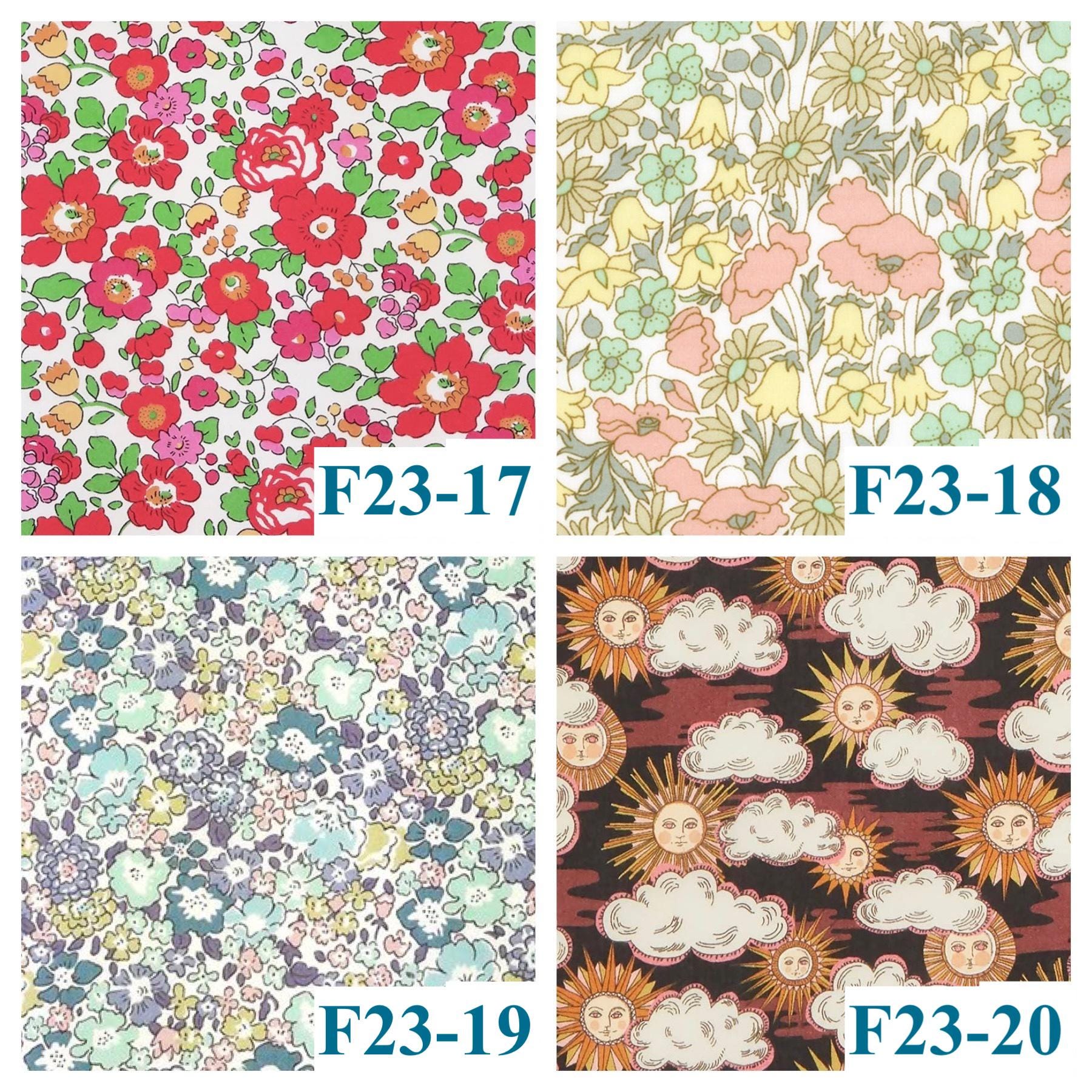 Liberty London Baby Bib Set: Floral Cotton, Organic Cotton