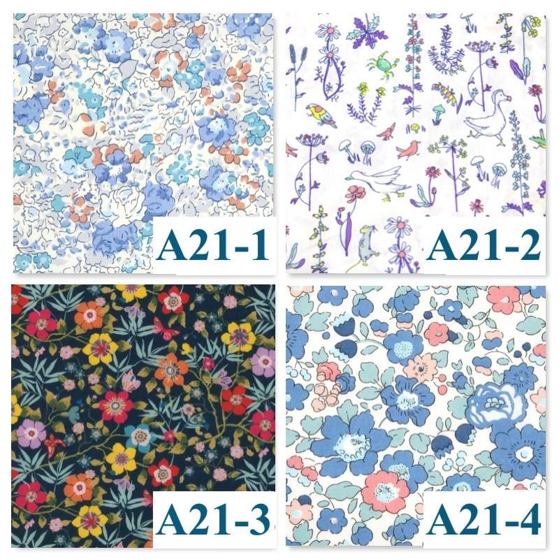 Christmas Liberty London Baby Bib Set: Floral Print, Organic Cotton