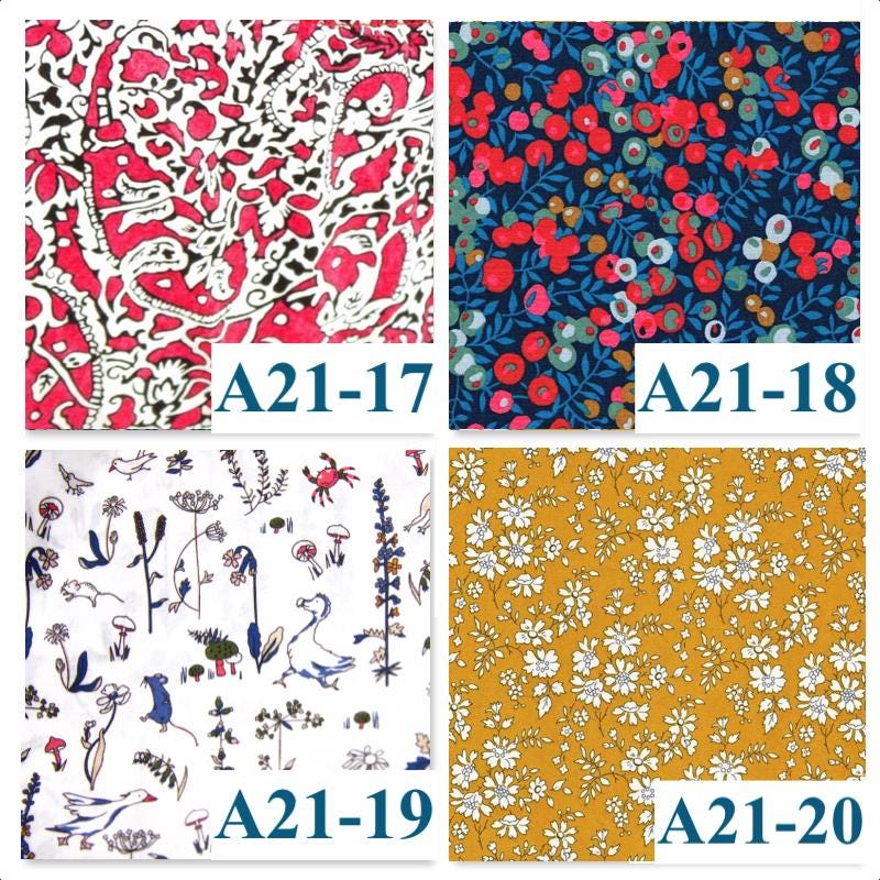 Christmas Liberty London Baby Bib Set: Floral Print, Organic Cotton