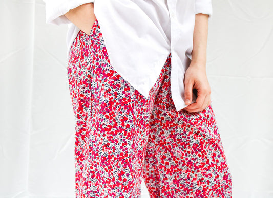 Liberty London Women Palazzo Pants Floral Print Wide Leg Pants With Pockets