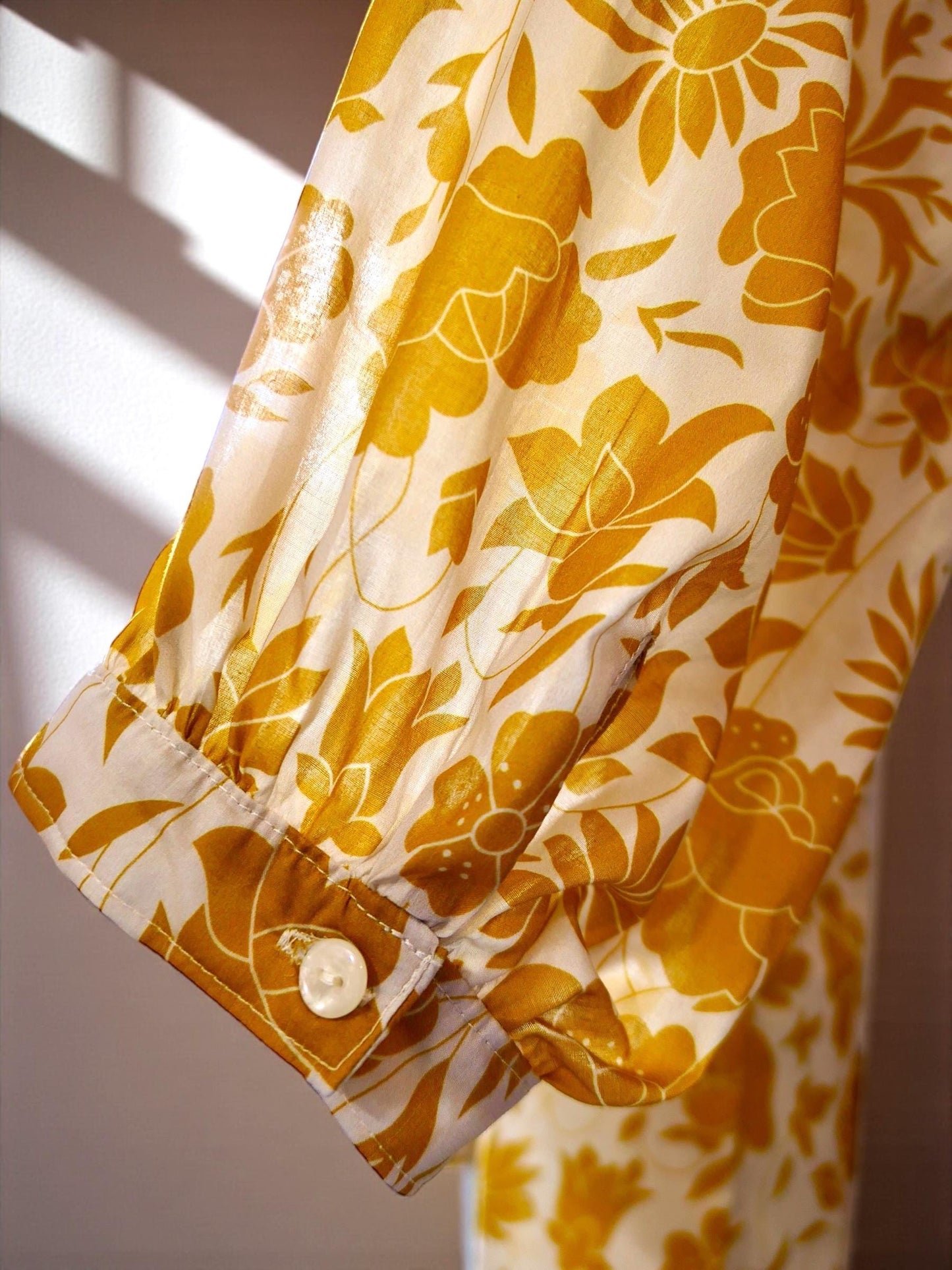 Liberty London Floral Blouse, Mandarin Collar, Tana Lawn Cotton