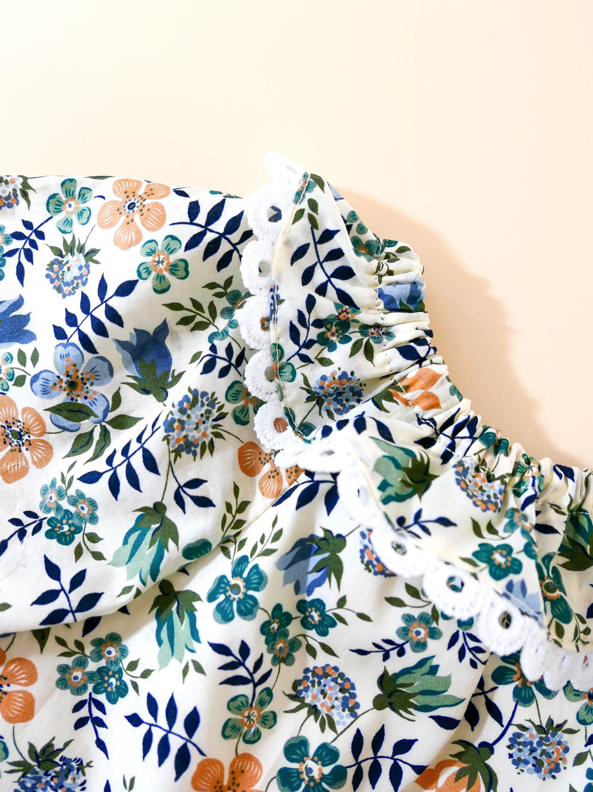 Bubble Long Sleeve Liberty Baby Romper