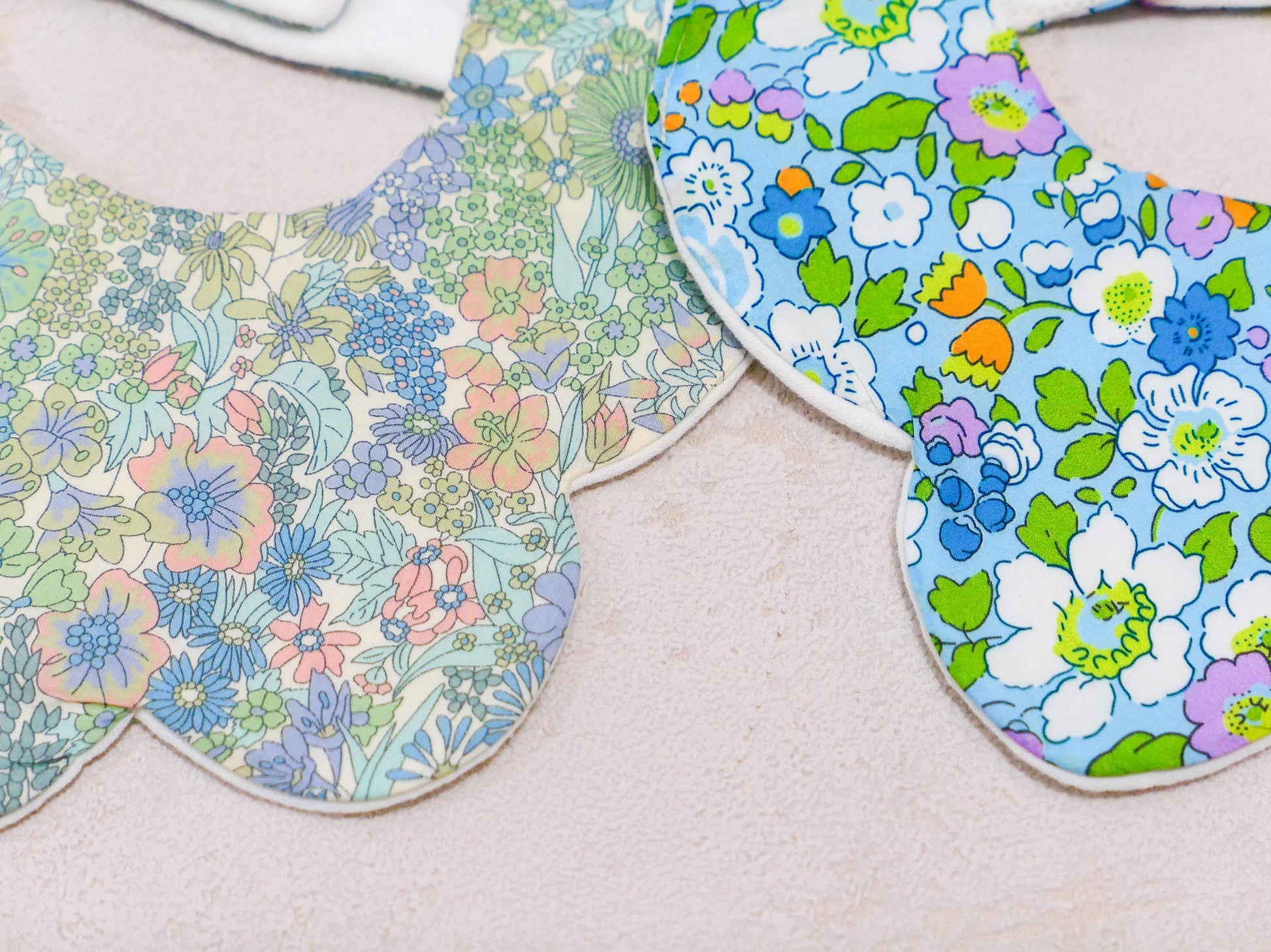 Liberty London Baby Bib Set: Floral Cotton, Organic Cotton