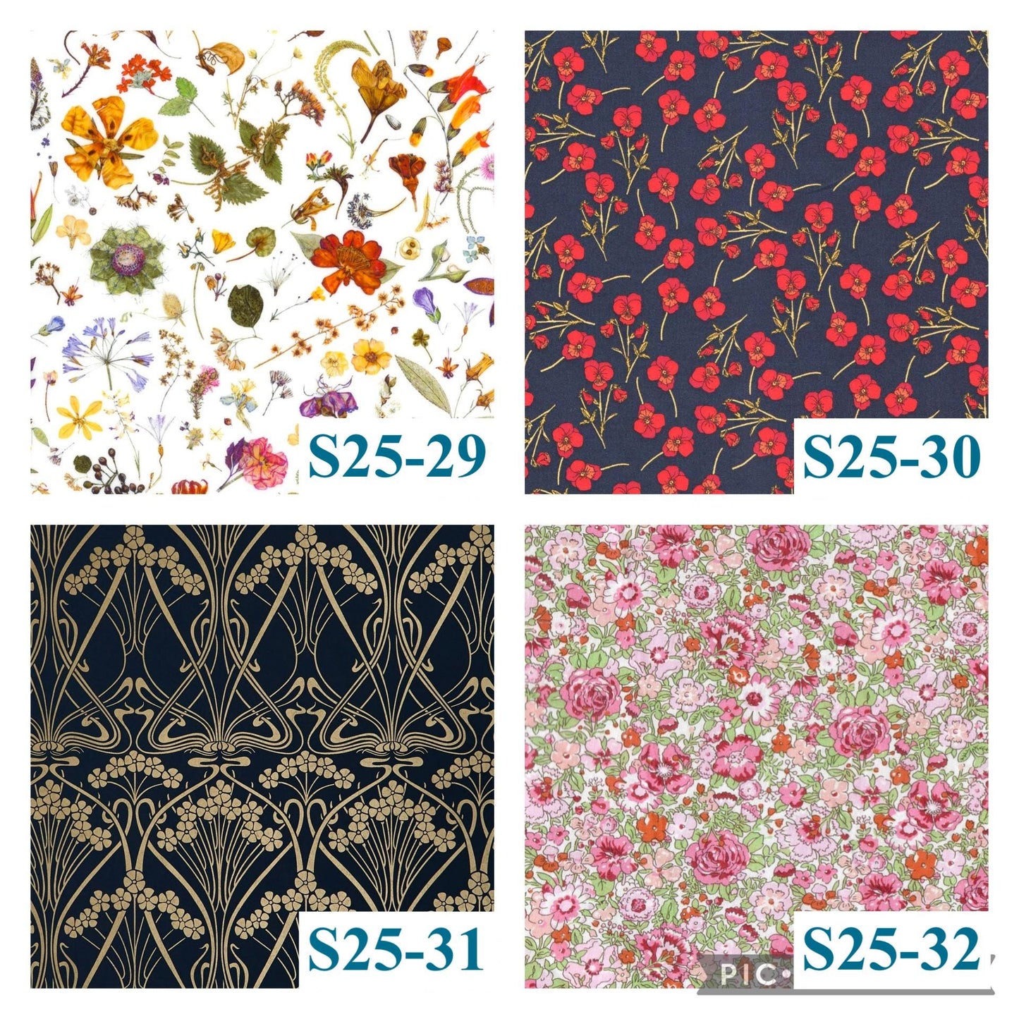 Liberty London Baby Bib Set: Floral Cotton, Organic Cotton