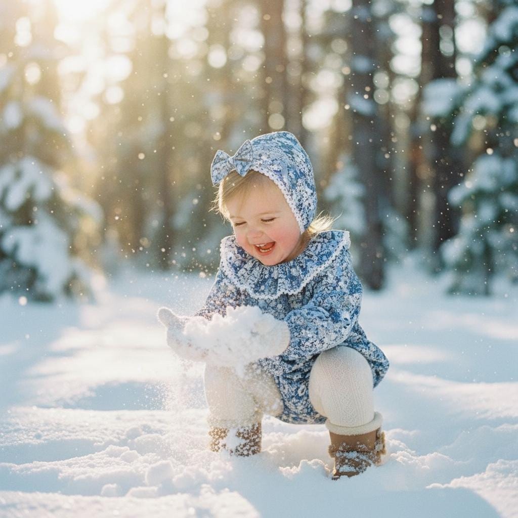 Liberty Ruffle Collar Long Sleeve Bubble Romper: Baby Winter Onesie, Floral Print