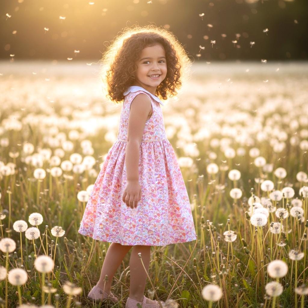 Liberty London Floral Print Dress: English Cotton Christening Gown