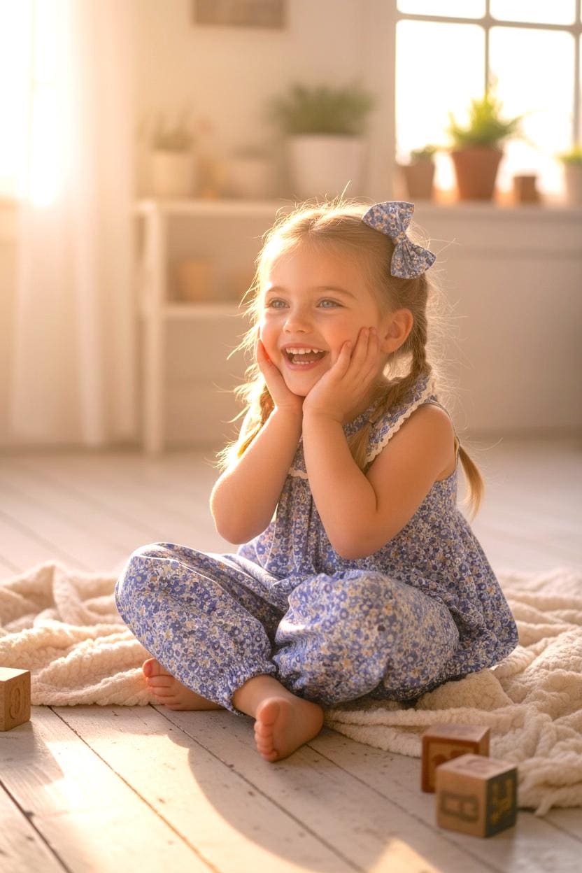 Liberty Floral Print Fabric Overalls: Ruffle Collar, Sleeveless Dungarees