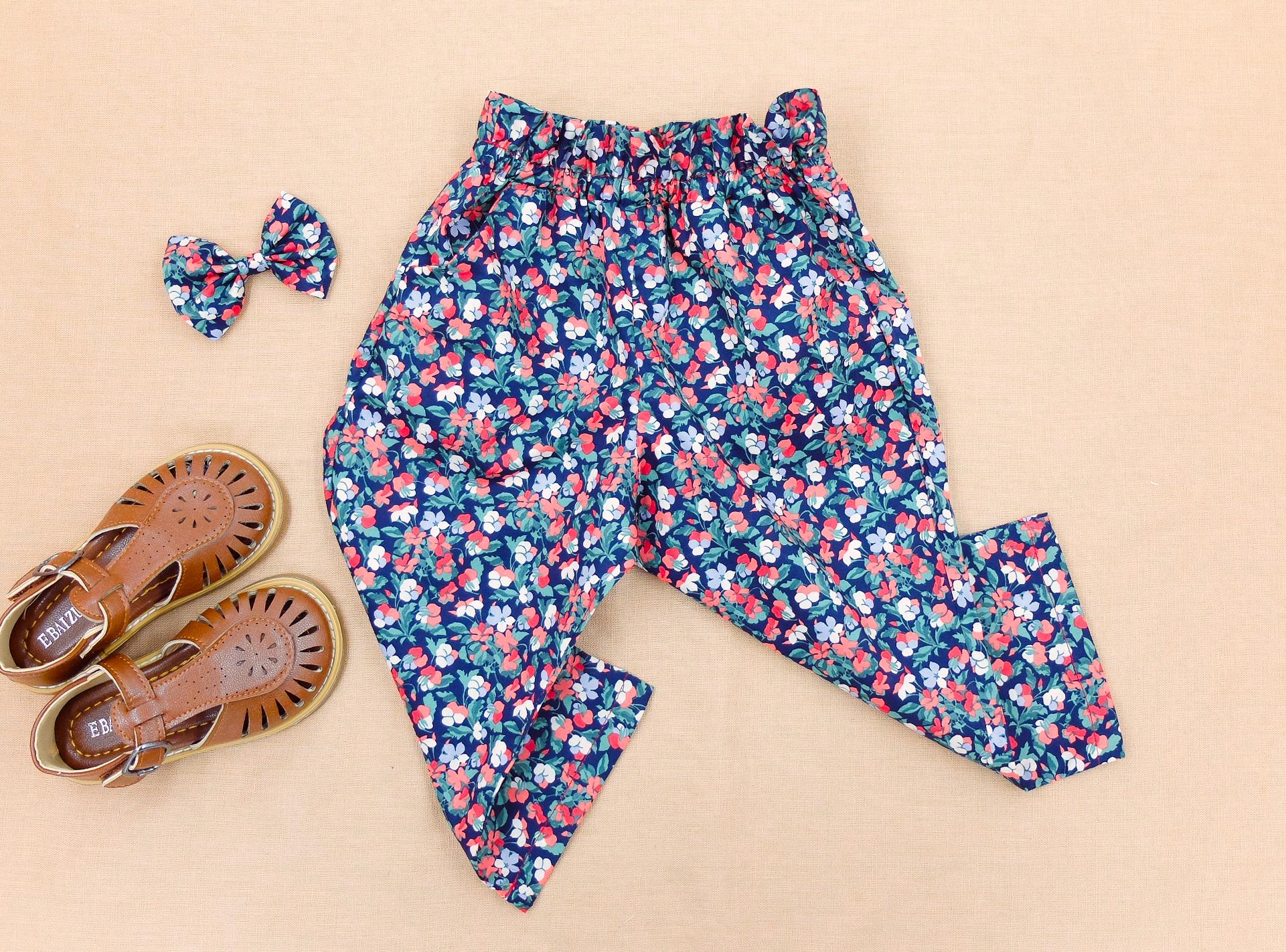 Liberty London Fabric Pants: Ditsy Floral Print, Cotton Trousers