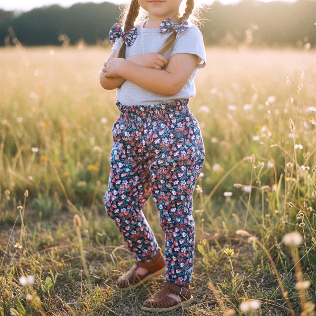 Liberty London Fabric Pants: Ditsy Floral Print, Cotton Trousers