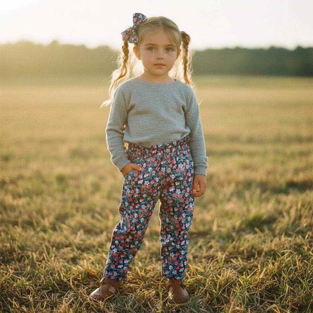 Liberty London Fabric Pants: Ditsy Floral Print, Cotton Trousers