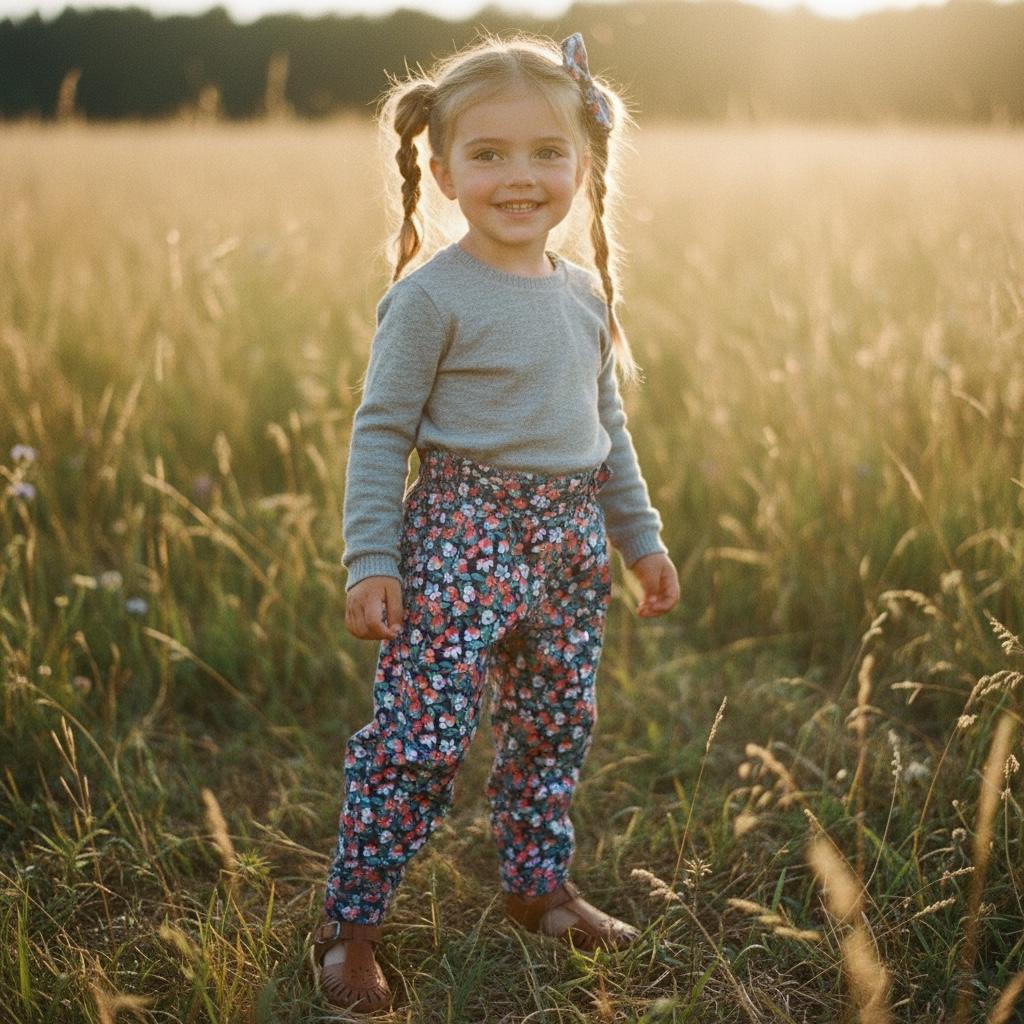 Liberty London Fabric Pants: Ditsy Floral Print, Cotton Trousers