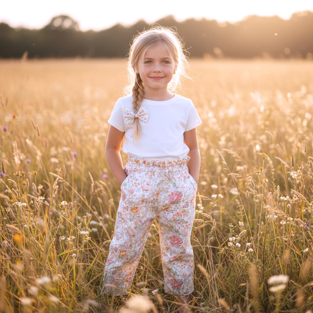 Liberty London Pants: Ditsy Floral Print, Cotton Trousers