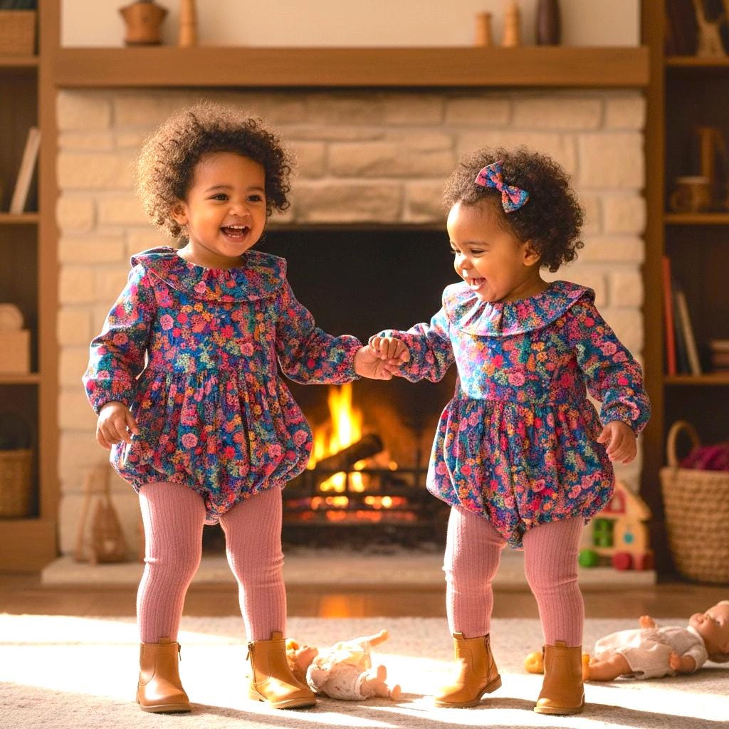 Liberty Ciara Baby Bubble Playsuit: Long Sleeve Romper, Ruffle Pierrot Collar