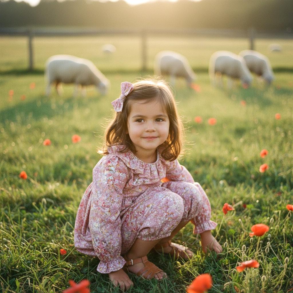 Long Sleeve Liberty London Strawberry Thief Baby Overalls: Cotton Dungarees, Ruffle Pierrot Collar