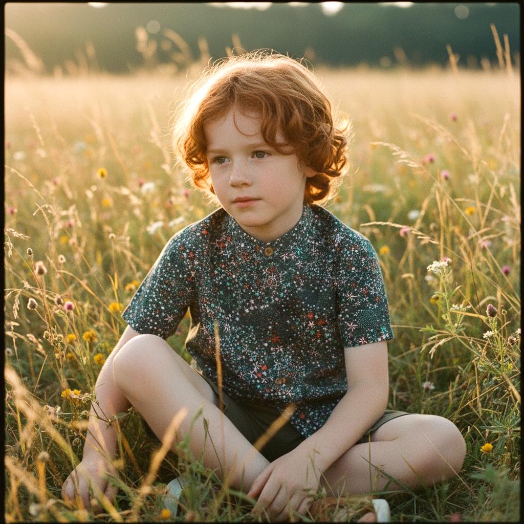 Mandarin Collar Liberty London Fabric Short Sleeve Boy Shirt: Button Up, Botanical Floral Print