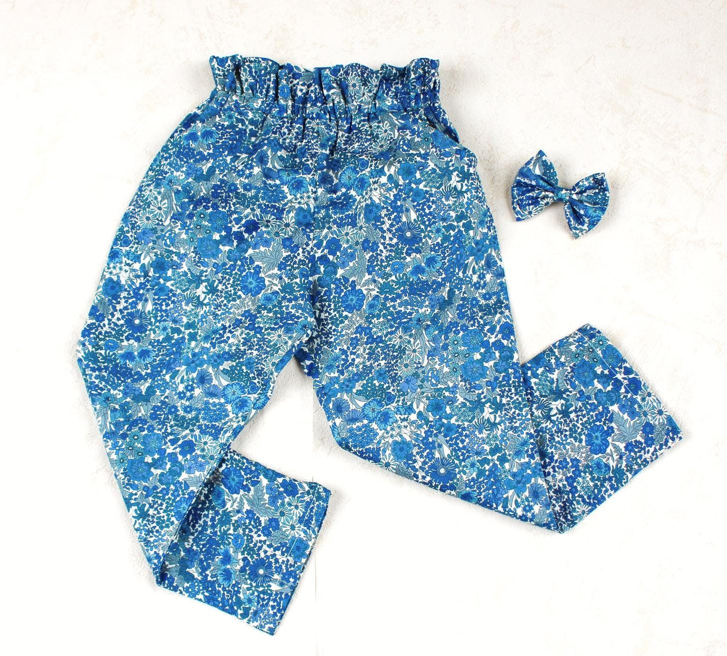 Liberty Print Fabric Girl Pants: Ditsy Floral Print, Cotton Tana Lawn Trousers