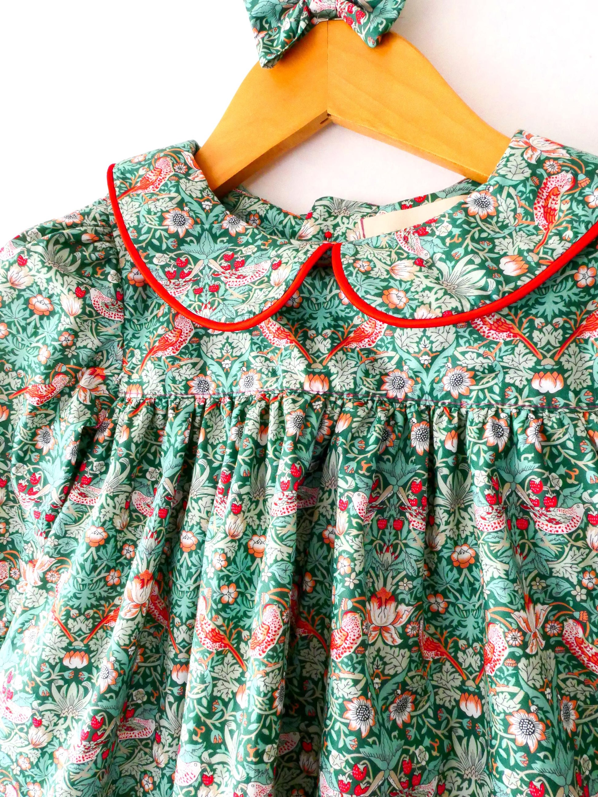 Christmas Baby Girl Outfit: Liberty London Floral Blouse & Bloomer Set