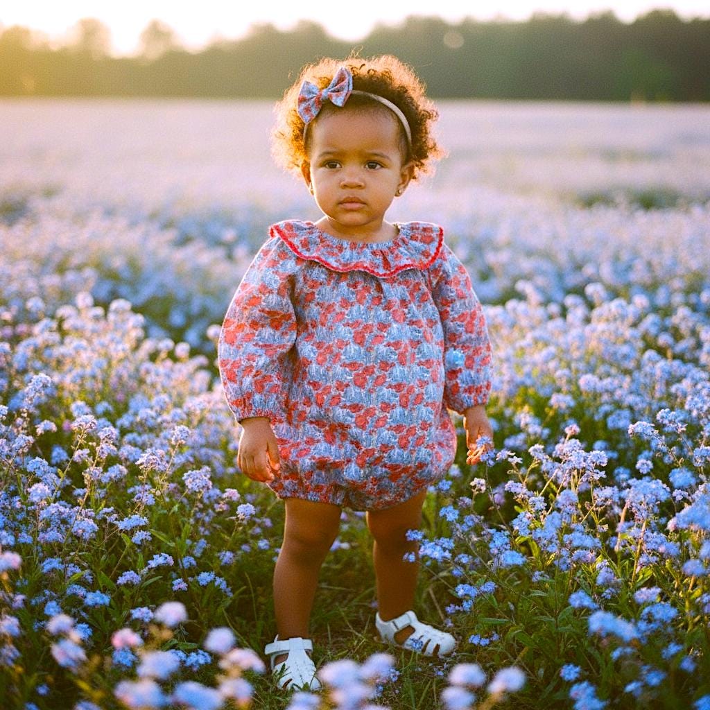 Long Sleeve Liberty London Bubble Romper: Ruffle Collar, Floral Cotton Baby Onesie