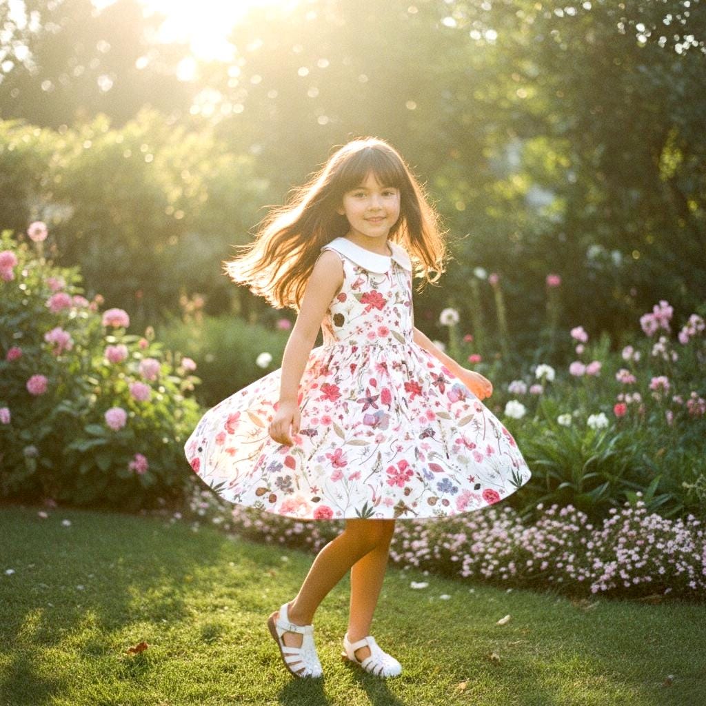 Liberty London Floral Dress, Peter Pan Collar, Special Occasion