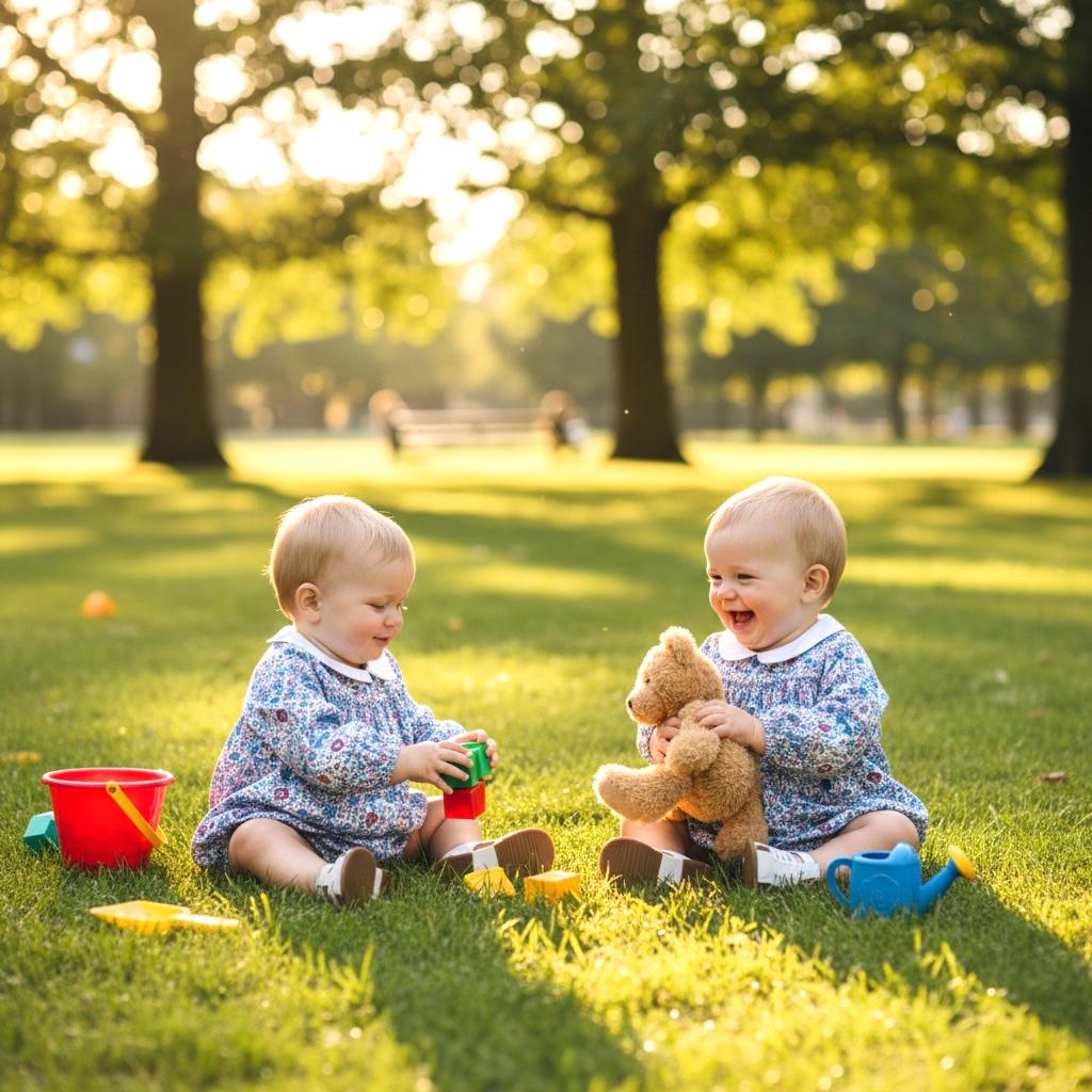 TWINS Liberty Baby Bubble Romper: White Peter Pan Collar, Long Sleeves