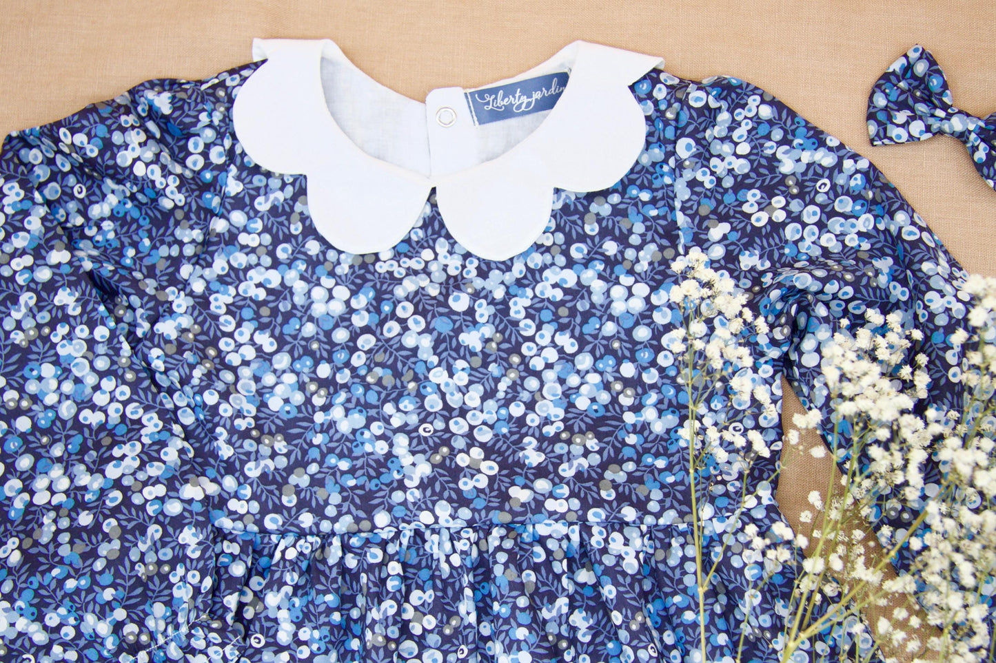 TWINS Girls Liberty London Dress: Long Sleeves, Botanical Floral Print