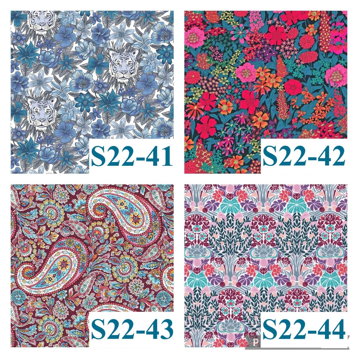 Paisley Liberty London Long Sleeve Men Shirt: Mandarin Collar Button Up, Botanical Floral Cotton