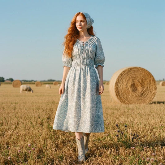 Liberty London Floral Dress, Tana Lawn Cotton Milkmaid Midi Dress