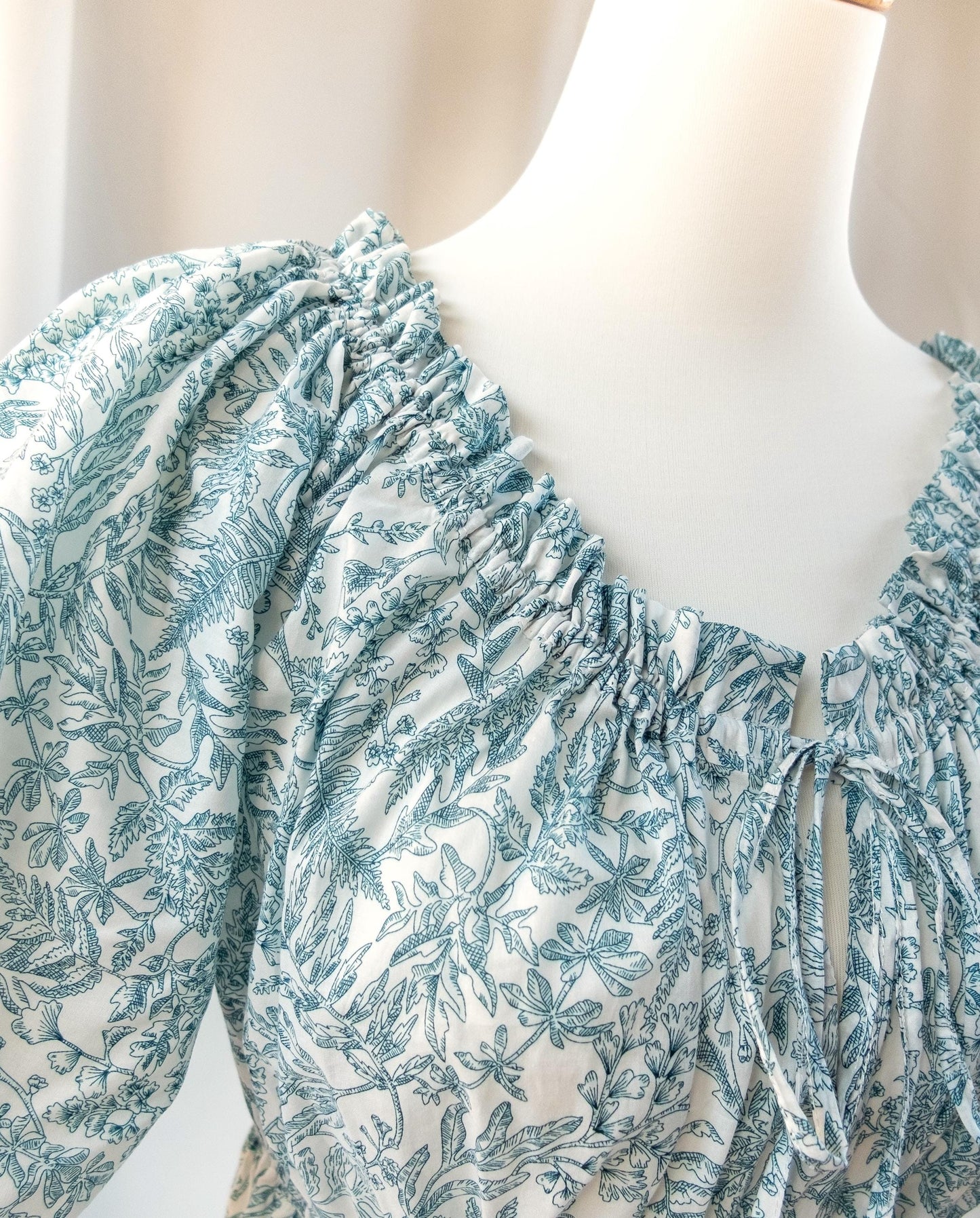 Liberty London Floral Dress, Tana Lawn Cotton Milkmaid Midi Dress