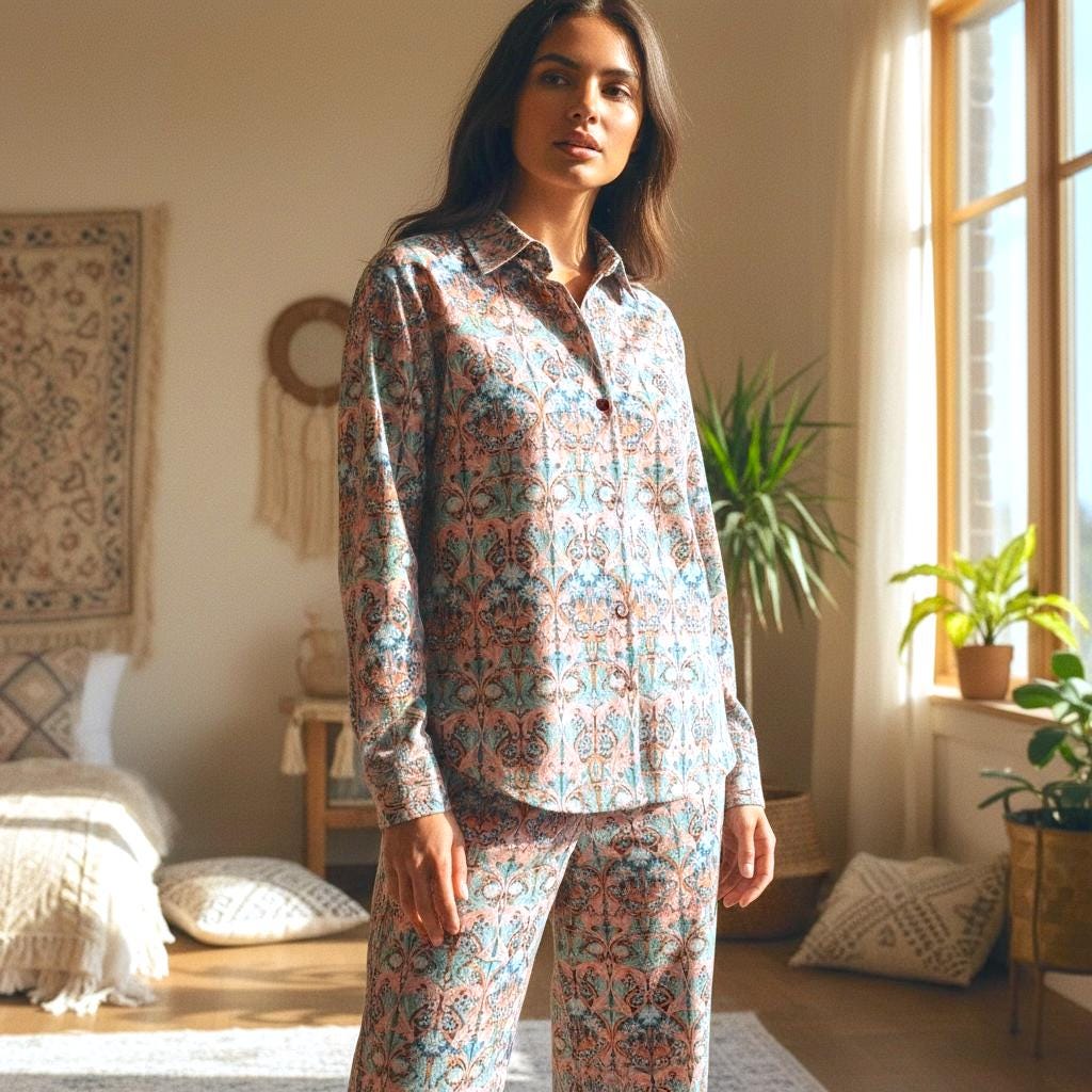 Liberty London Floral Pajama Set, Cotton Tana Lawn Sleepwear