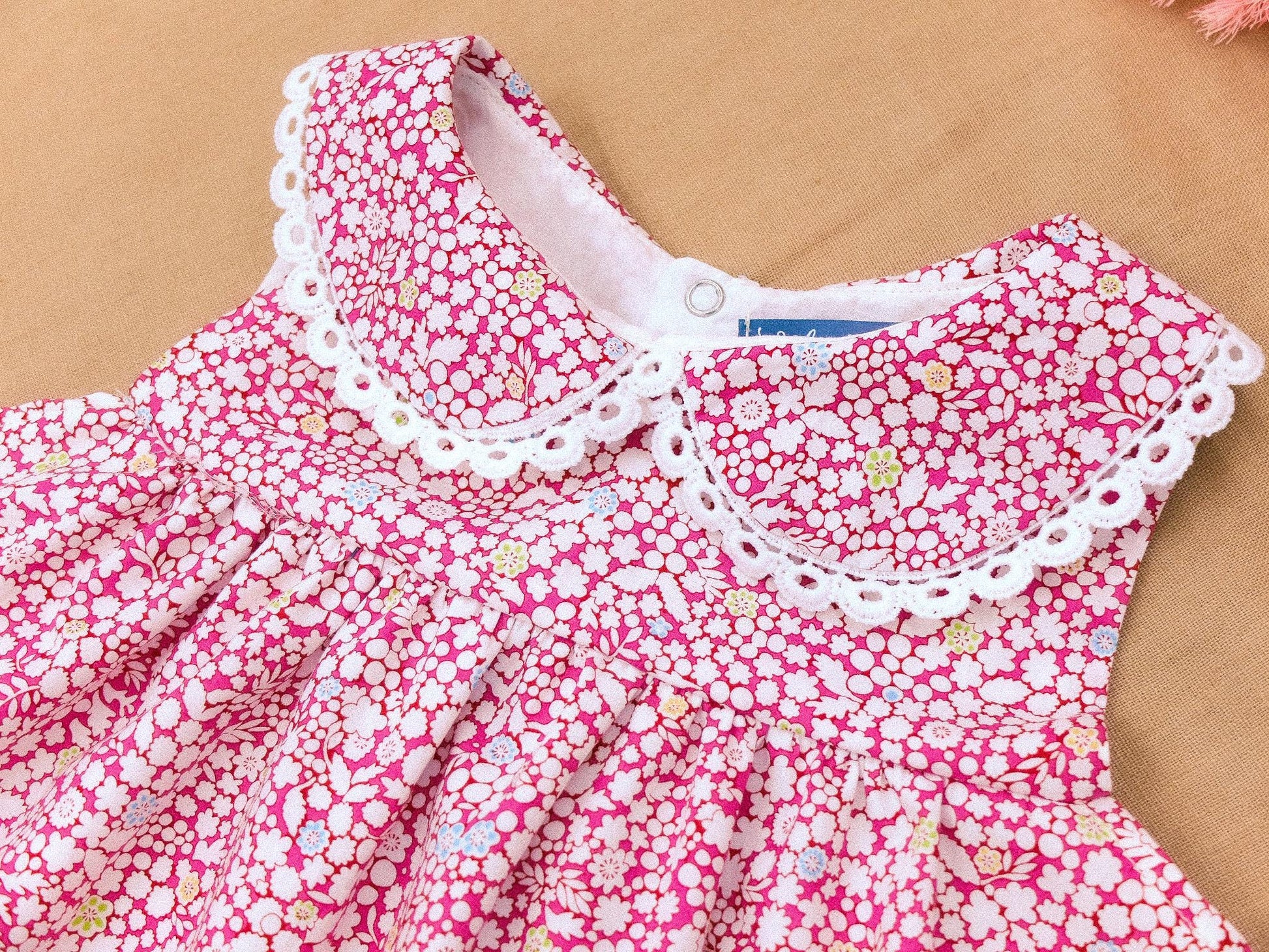 Liberty Floral Girl Blouse Bloomer Set: Cotton Tana Lawn, Peter Pan Collar