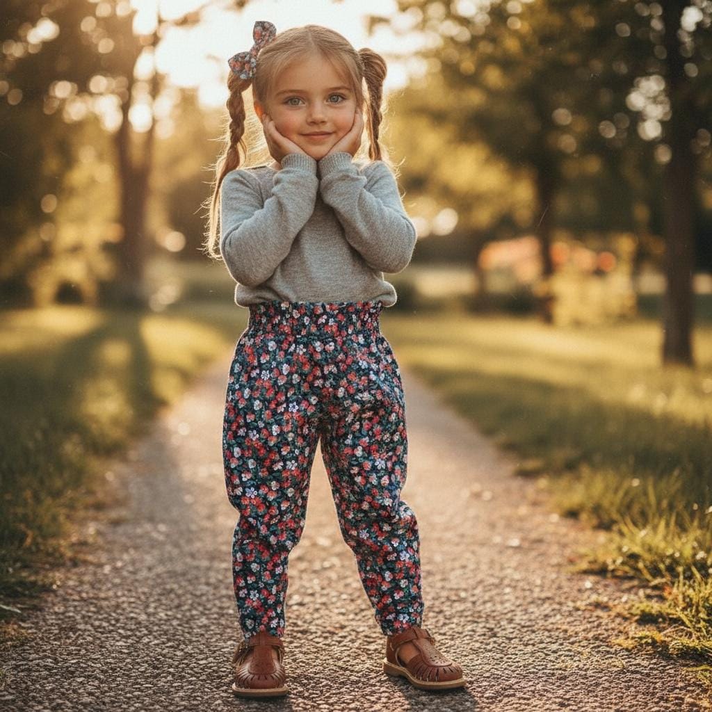 Liberty London Fabric Pants: Ditsy Floral Print, Cotton Trousers
