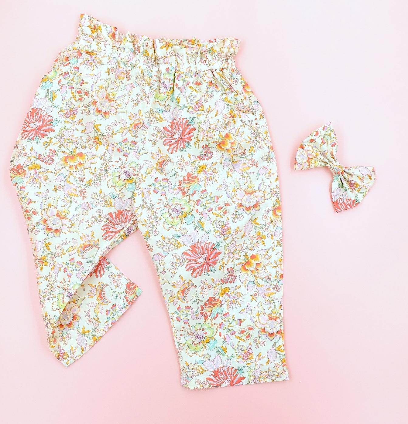 Liberty London Pants: Ditsy Floral Print, Cotton Trousers