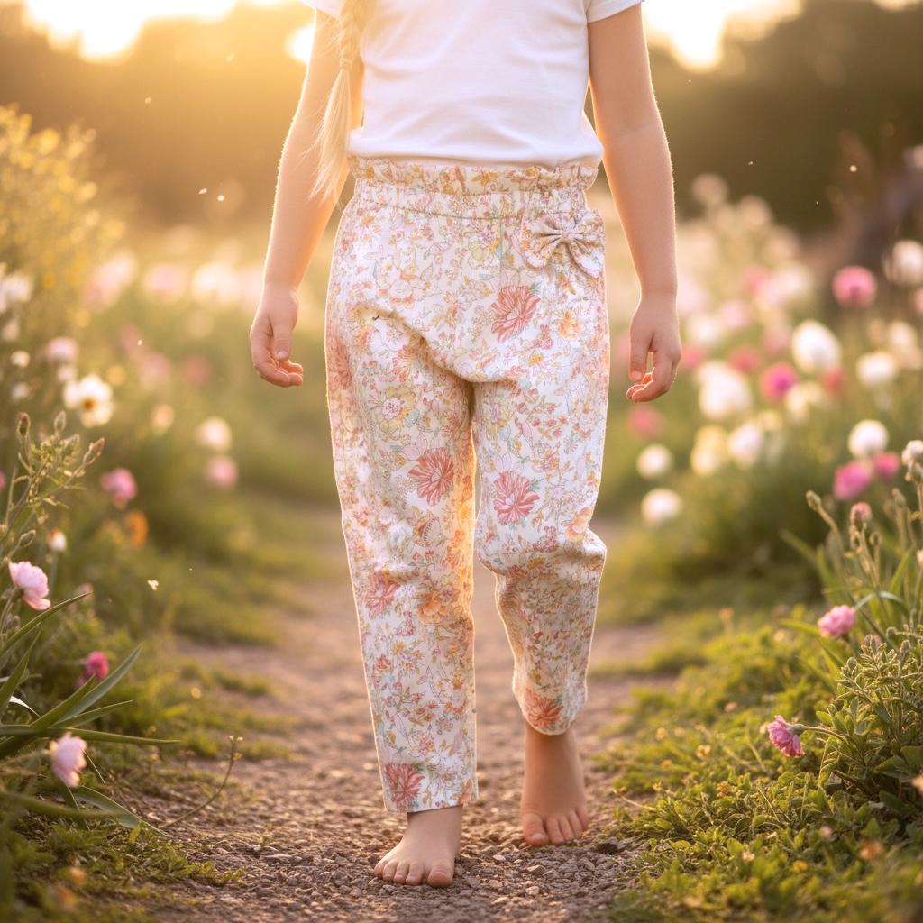 Liberty London Pants: Ditsy Floral Print, Cotton Trousers