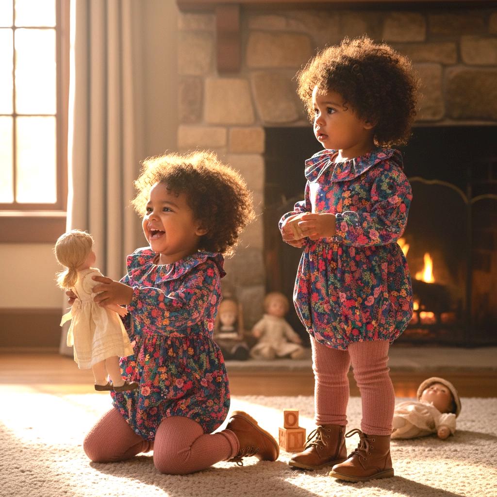 Liberty Ciara Baby Bubble Playsuit: Long Sleeve Romper, Ruffle Pierrot Collar