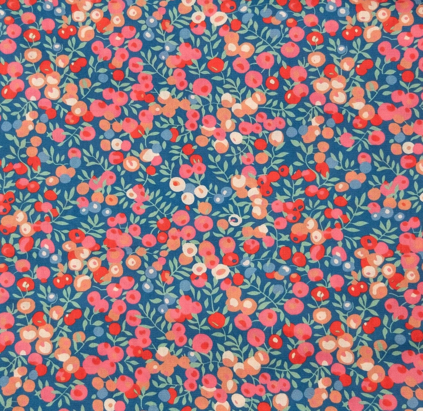 Wiltshire Liberty London Men Long Sleeve Button Up Shirt: Botanical Floral Print Cotton Fabric