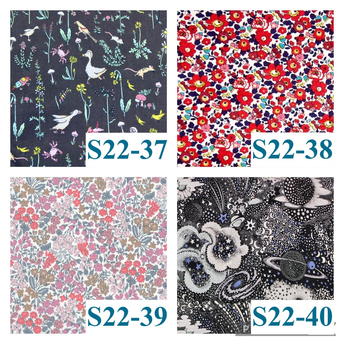 Liberty London Men Long Sleeve Button Up Shirt: Botanical Floral Print Cotton Fabric