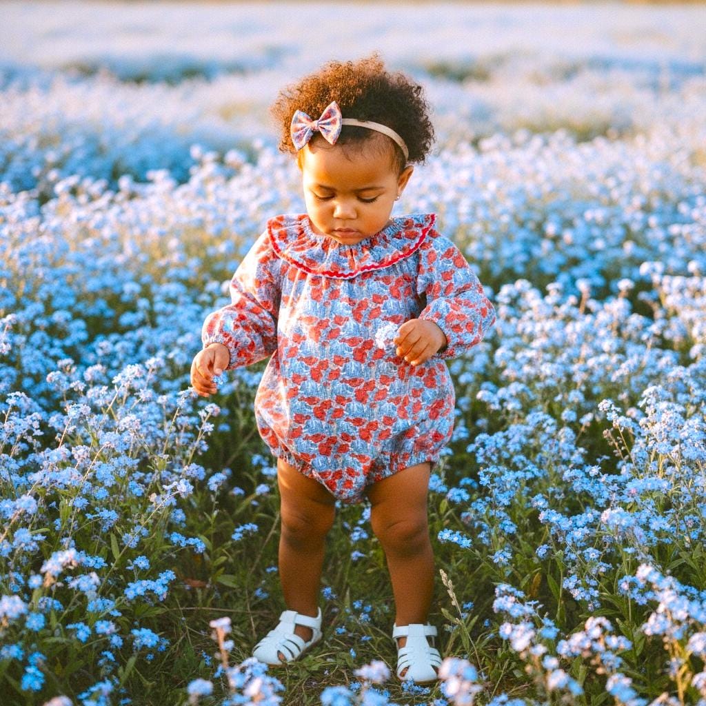 Long Sleeve Liberty London Bubble Romper: Ruffle Collar, Floral Cotton Baby Onesie