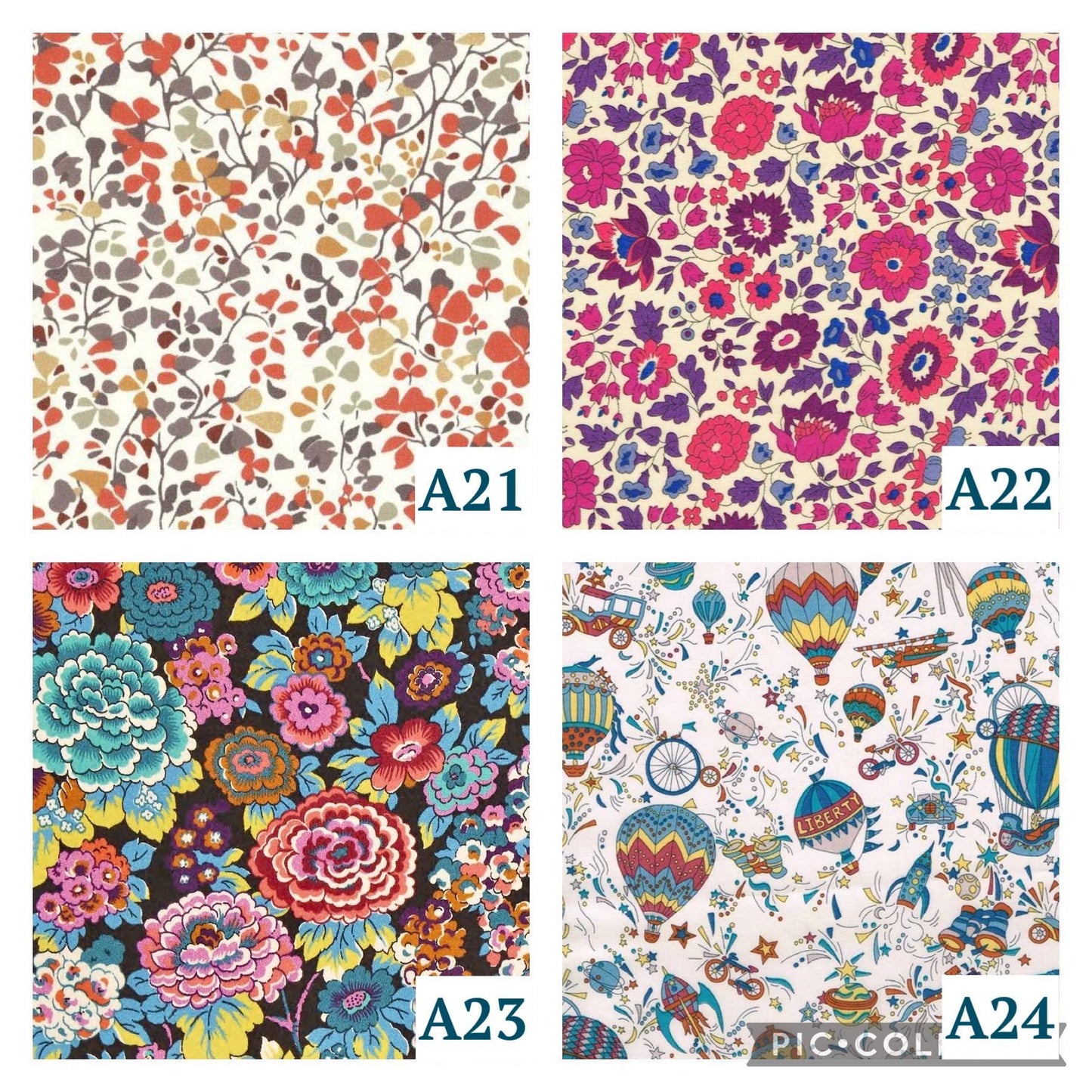 SET Liberty London Baby Bib & Bloomer: Ditsy Floral Print, Baby Nappy Cover