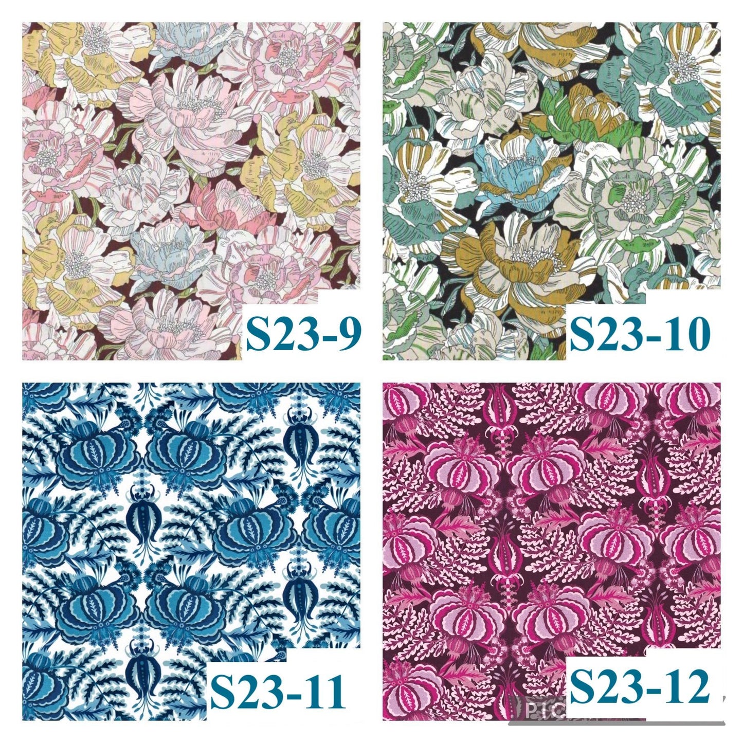 Mandarin Collar Liberty Print Men Shirt: Long Sleeve Button Up, Botanical Floral Cotton Fabric