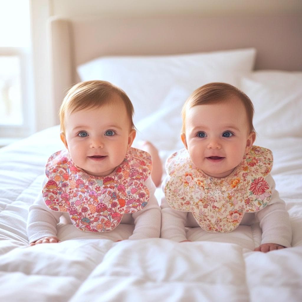 Liberty London Baby Bib Set: Floral Cotton, Organic Cotton