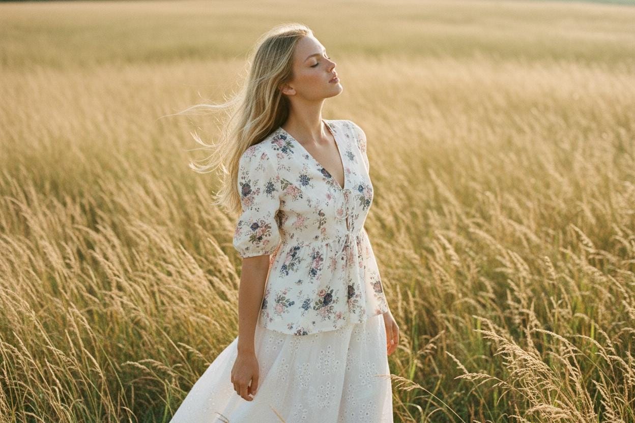 Liberty London Floral Blouse, Cotton Tana Lawn Peplum Top, Puffy Sleeves