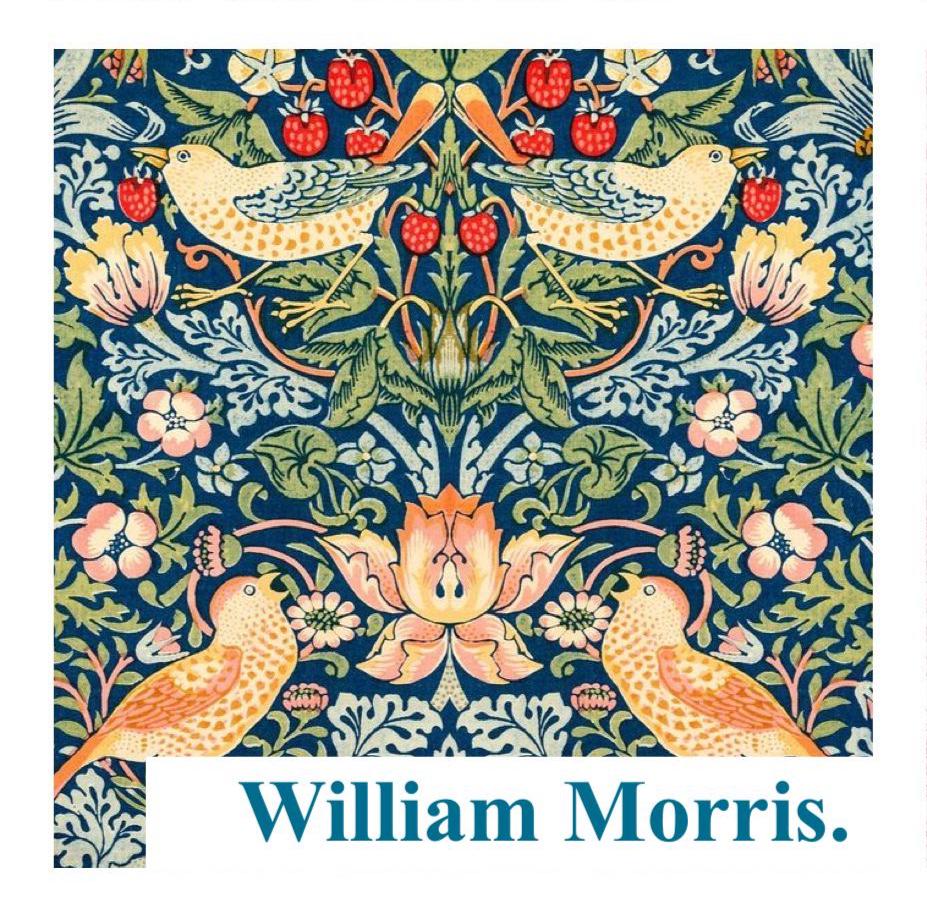 William Morris Print Cotton Dress, Ruffle Collar Sleeveless Midi Dress, Size US 4